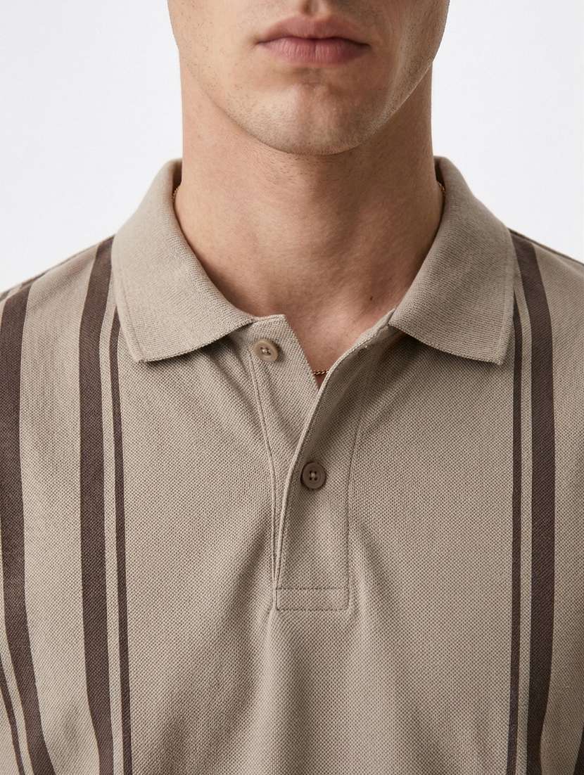 men striped short sleeve regular fit polo t-shirt - 22480727 -  Standard Image - 2