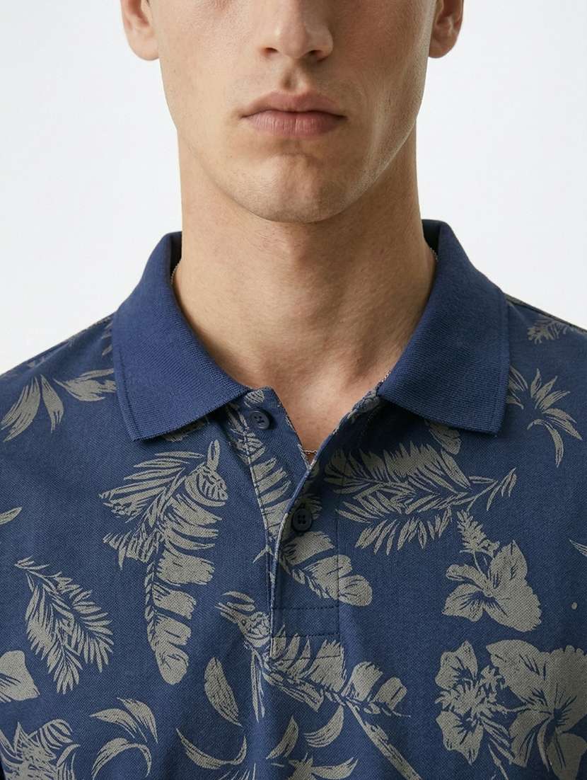 men printed short sleeve regular fit polo t-shirt - 22480740 -  Standard Image - 2