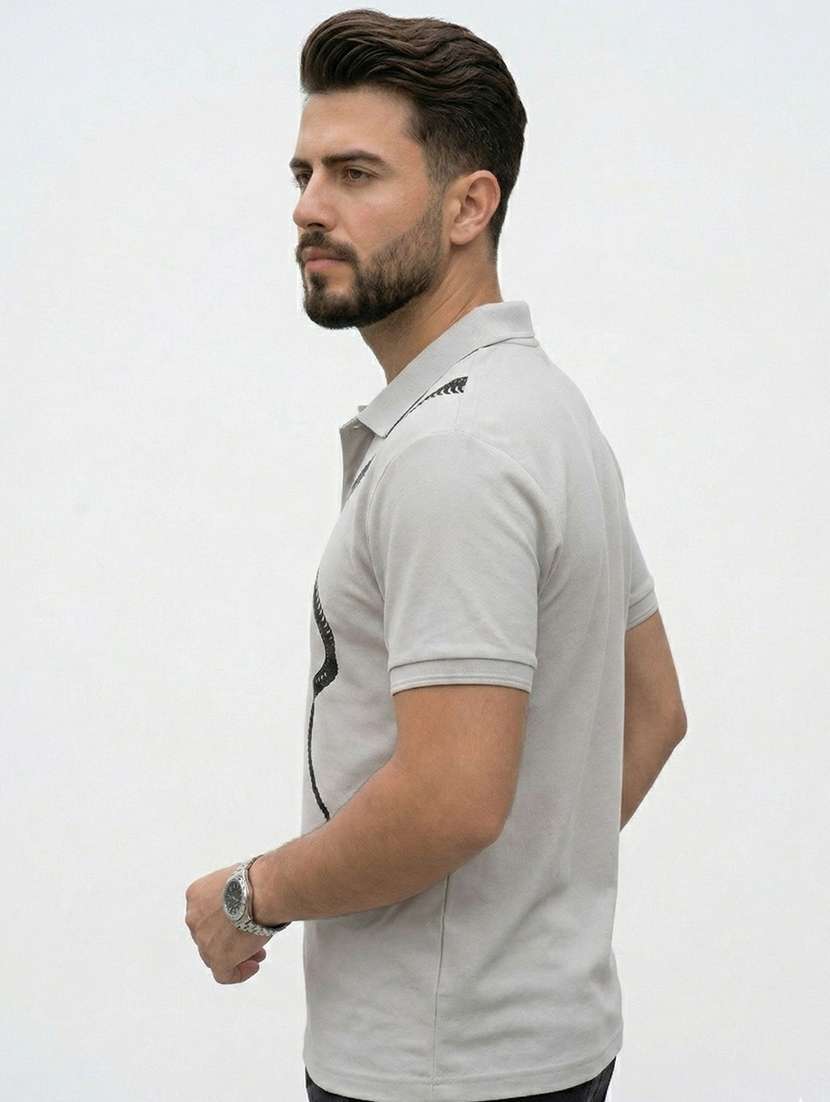 men printed short sleeve regular fit polo t-shirt - 22480821 -  Standard Image - 2