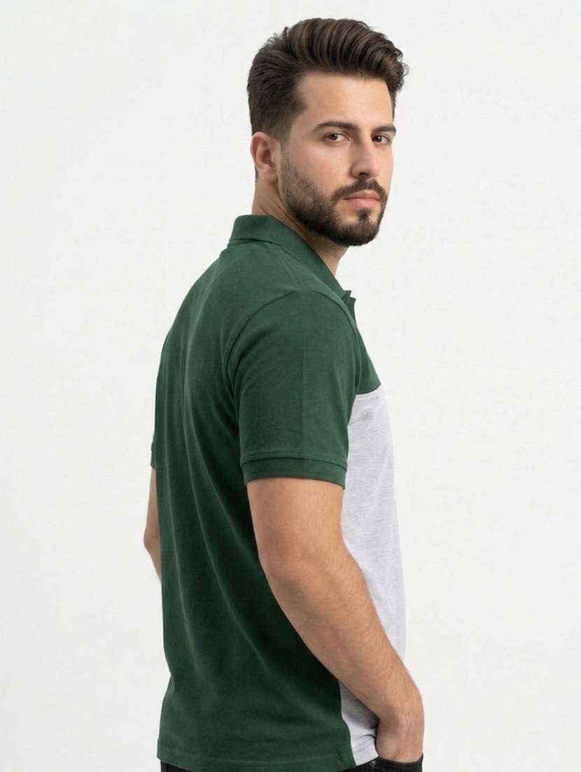 men color block short sleeve regular fit polo t-shirt - 22480822 -  Standard Image - 2