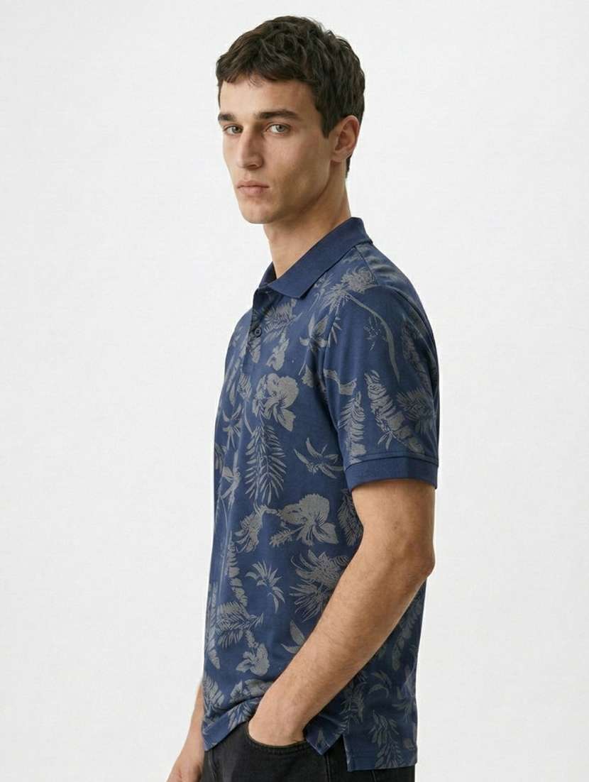 men printed short sleeve regular fit polo t-shirt - 22480840 -  Standard Image - 2