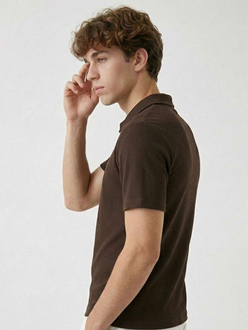 men self design short sleeve regular fit polo t-shirt - 22480849 -  Standard Image - 2