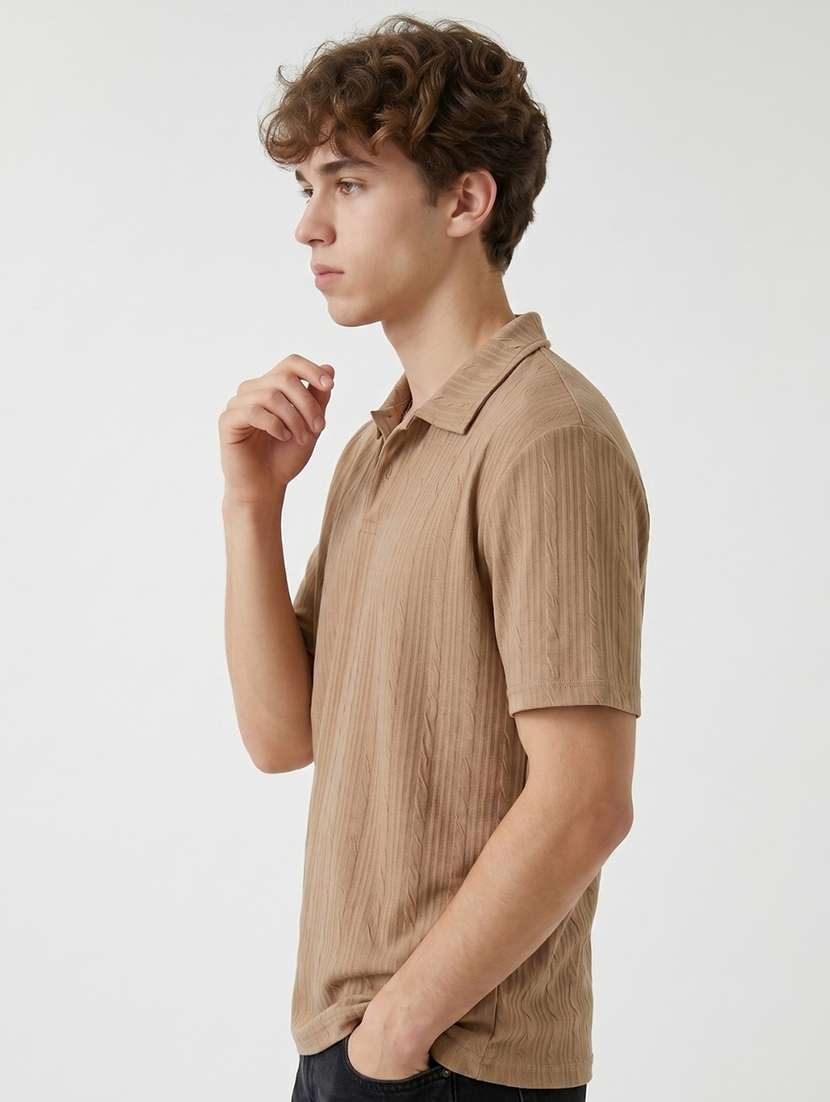 men self design short sleeve regular fit polo t-shirt - 22480854 -  Standard Image - 2