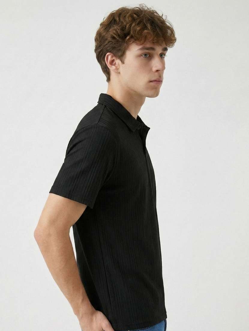 men self design short sleeve regular fit polo t-shirt - 22480855 -  Standard Image - 2