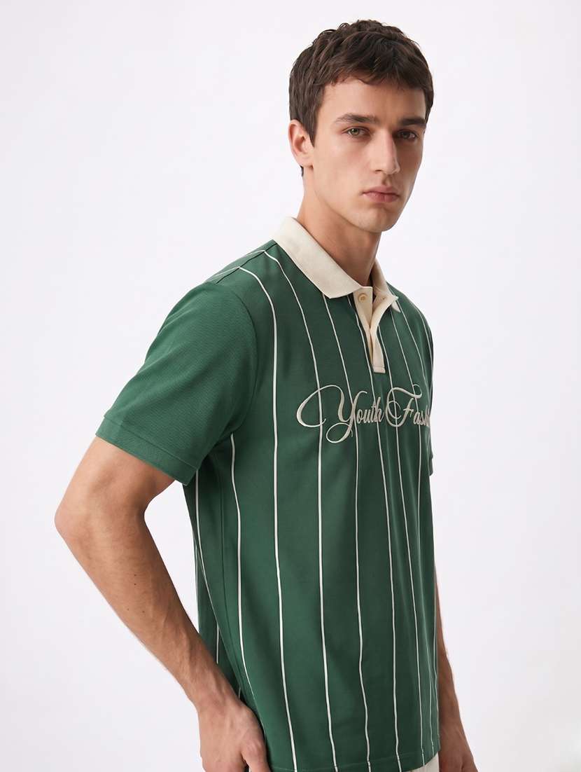 men printed short sleeve regular fit polo t-shirt - 22480868 -  Standard Image - 2