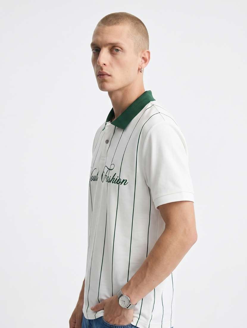 men printed short sleeve regular fit polo t-shirt - 22480869 -  Standard Image - 2