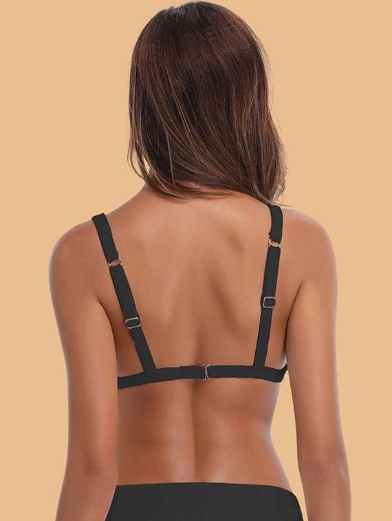  nylon halter neck bikini set with lace - 22481688 -  Standard Image - 2