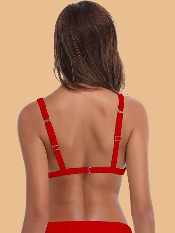  nylon halter neck bikini set with lace - 22481691 -  Standard Image - 2