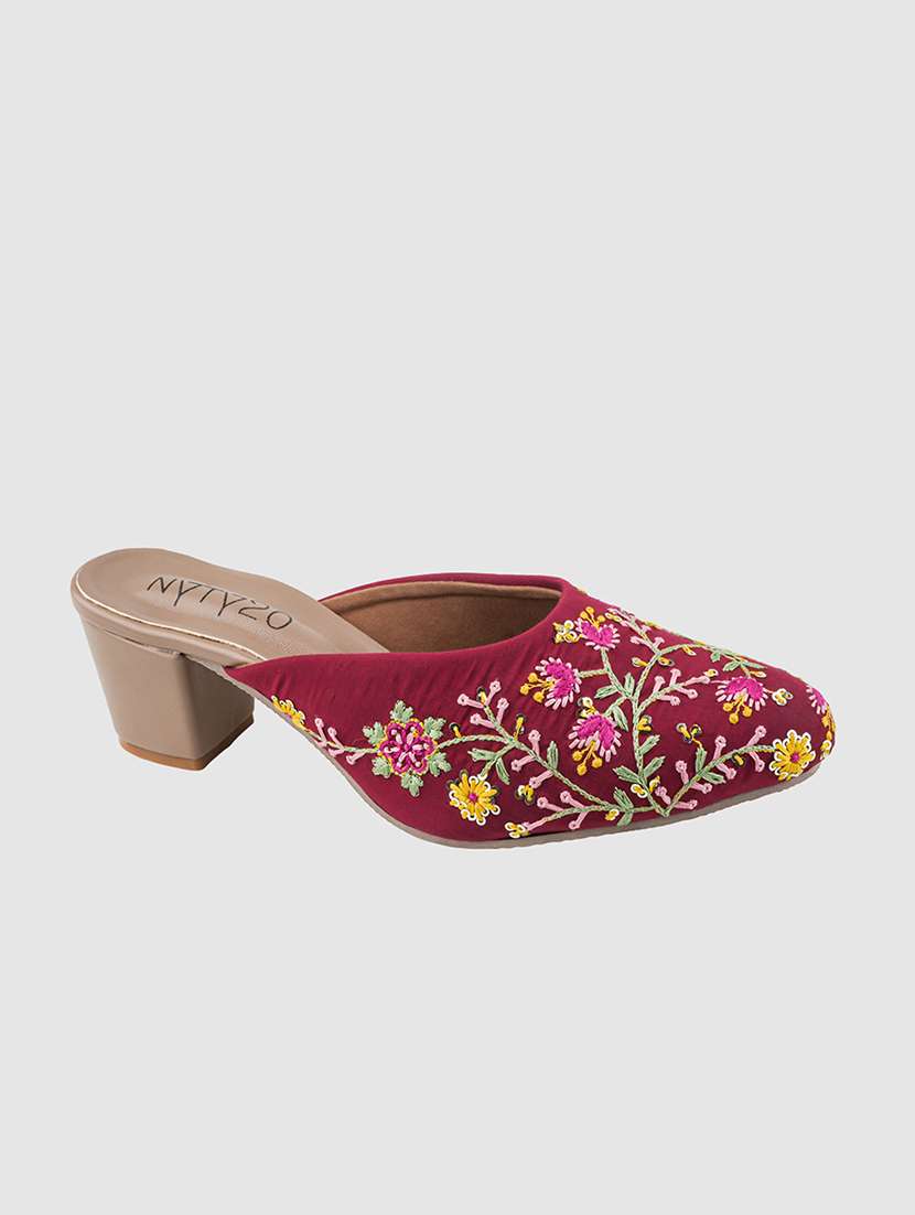 women embroidered slip on mule - 22481719 -  Standard Image - 2
