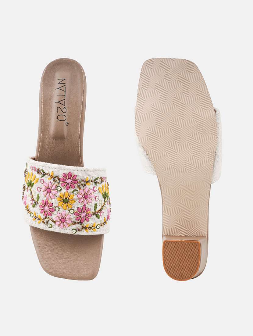 women embroidered slip on sandal - 22481721 -  Standard Image - 2