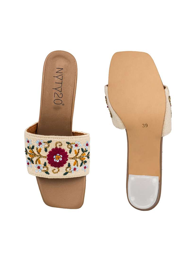 women embroidered slip on sandal - 22481723 -  Standard Image - 2