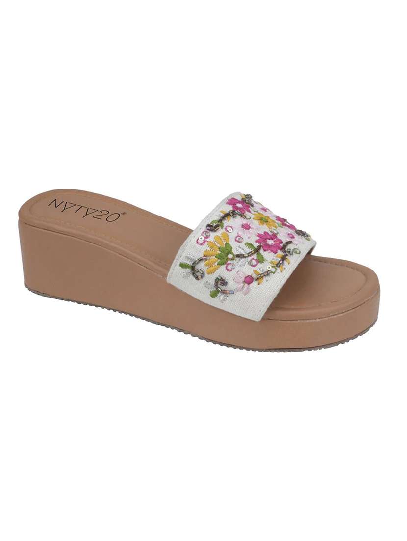 off women embroidered slip on wedgeslip on wedge - 22481725 -  Standard Image - 2
