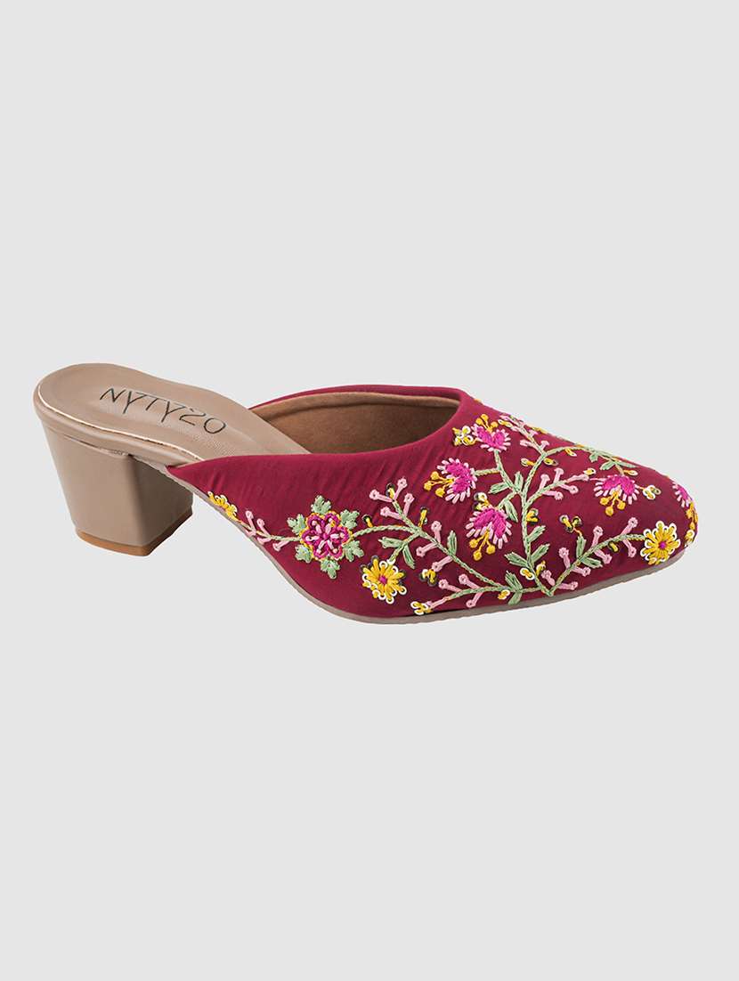 women embroidered slip on mule - 22485898 -  Standard Image - 2