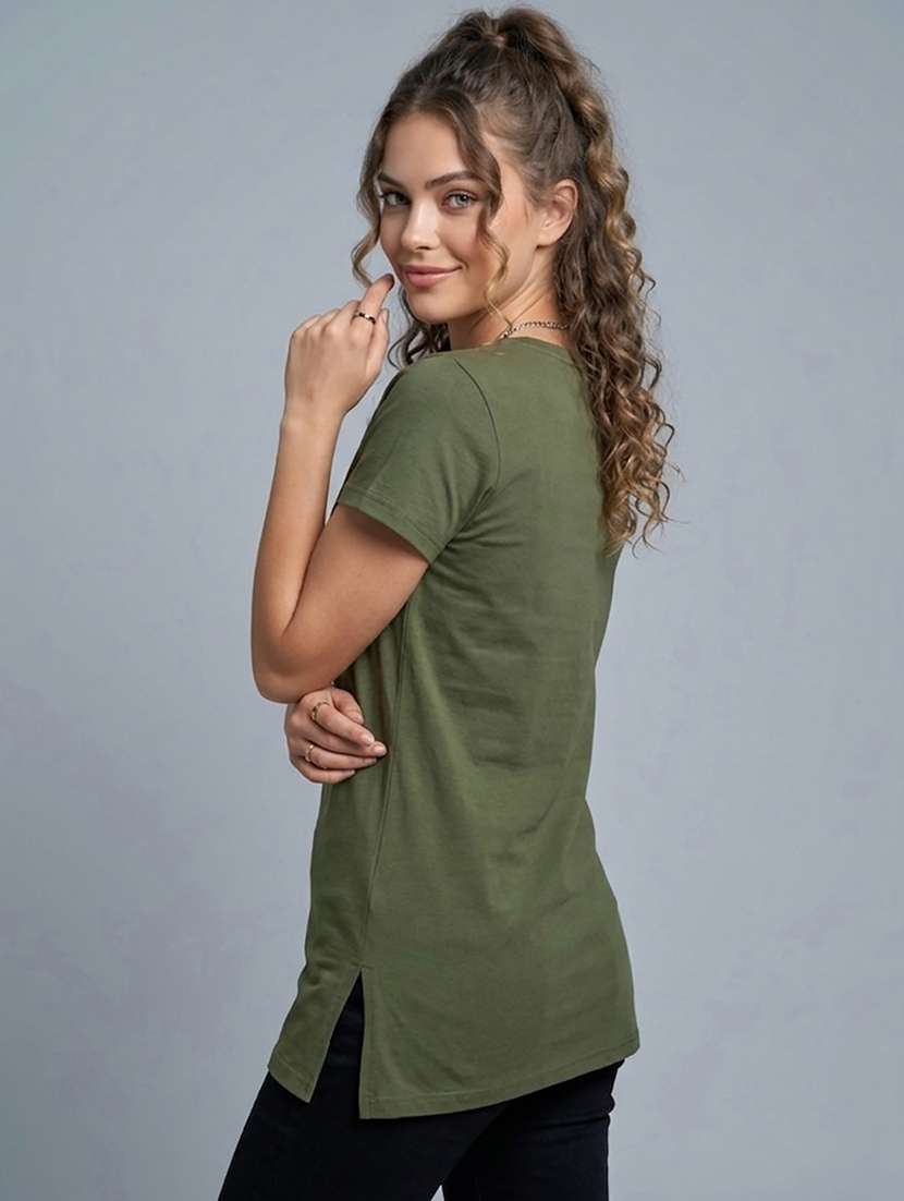 women solid short sleeve loungewear t-shirt - 22485965 -  Standard Image - 2