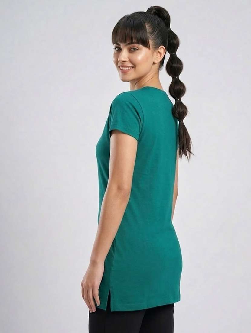 women solid short sleeve loungewear t-shirt - 22485968 -  Standard Image - 2
