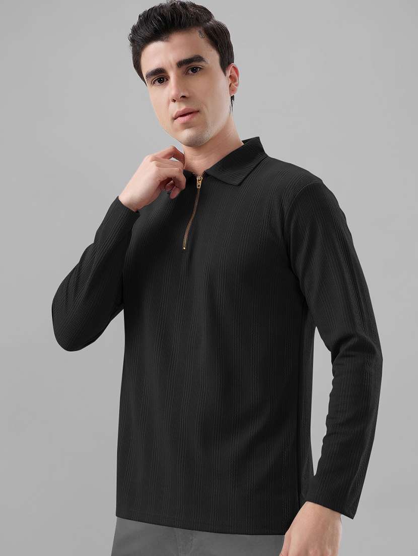 men self design long sleeve regular fit polo t-shirt - 22485971 -  Standard Image - 2