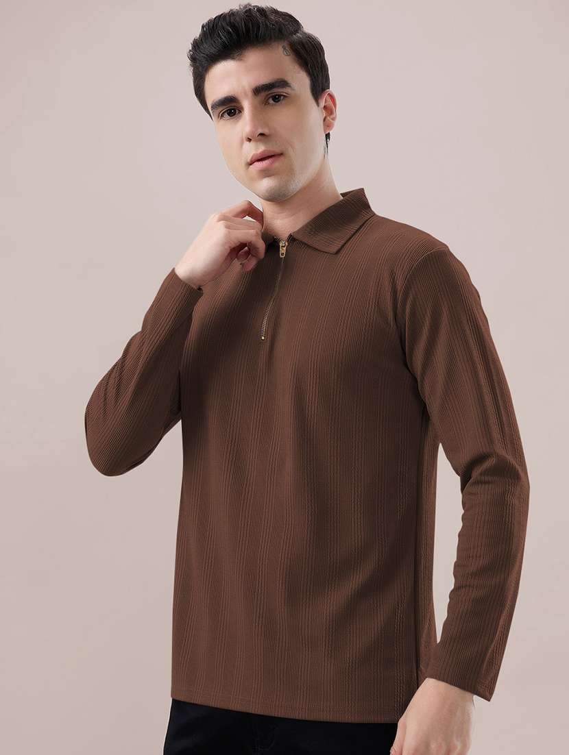 men self design long sleeve regular fit polo t-shirt - 22485972 -  Standard Image - 2