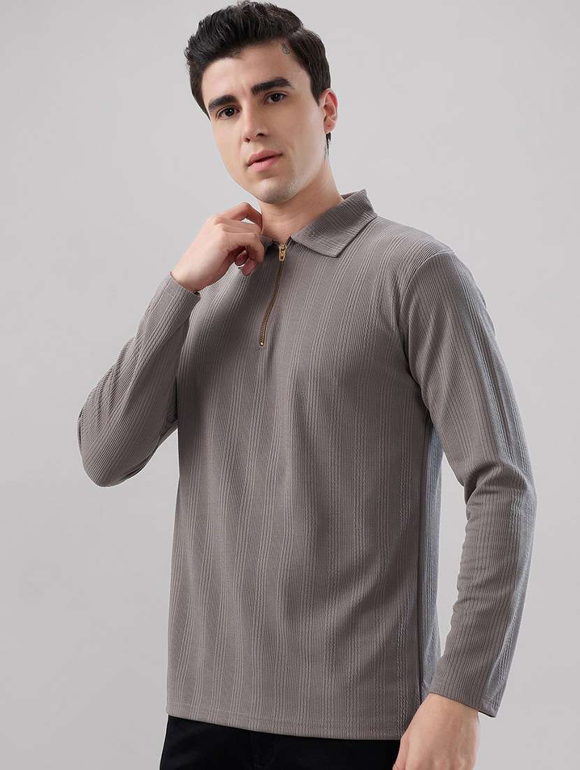 men self design long sleeve regular fit polo t-shirt - 22485973 -  Standard Image - 2