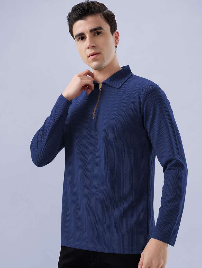 men self design long sleeve regular fit polo t-shirt - 22485976 -  Standard Image - 2