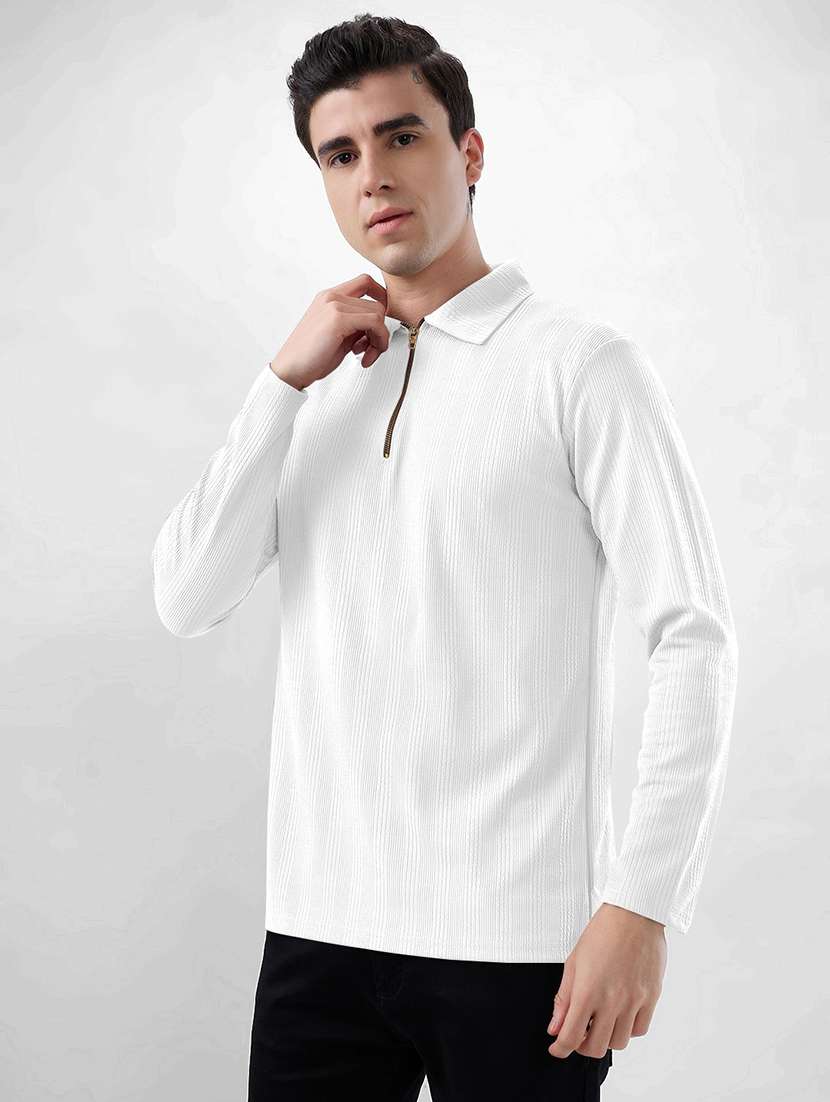 men self design long sleeve regular fit polo t-shirt - 22485977 -  Standard Image - 2