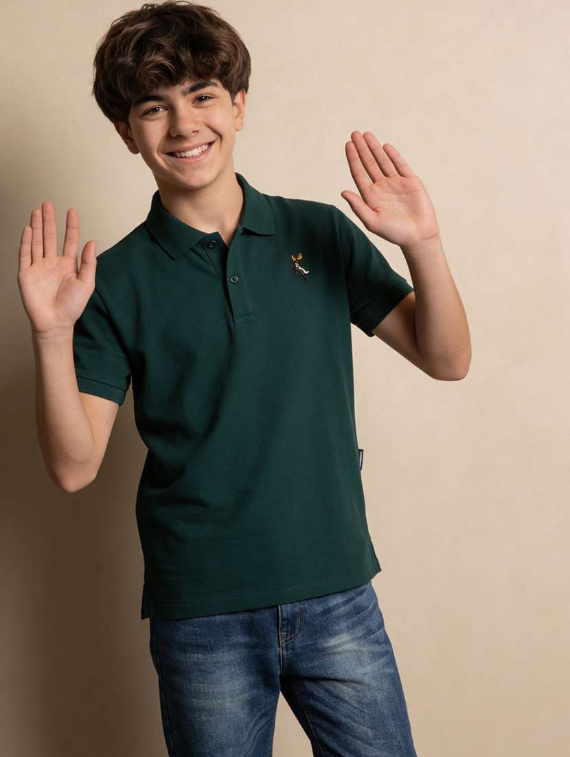 boys green cotton t-shirt - 22486032 -  Standard Image - 2