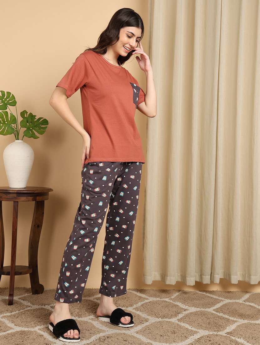 girls cotton abstract print pyjama set - 22486076 -  Standard Image - 2