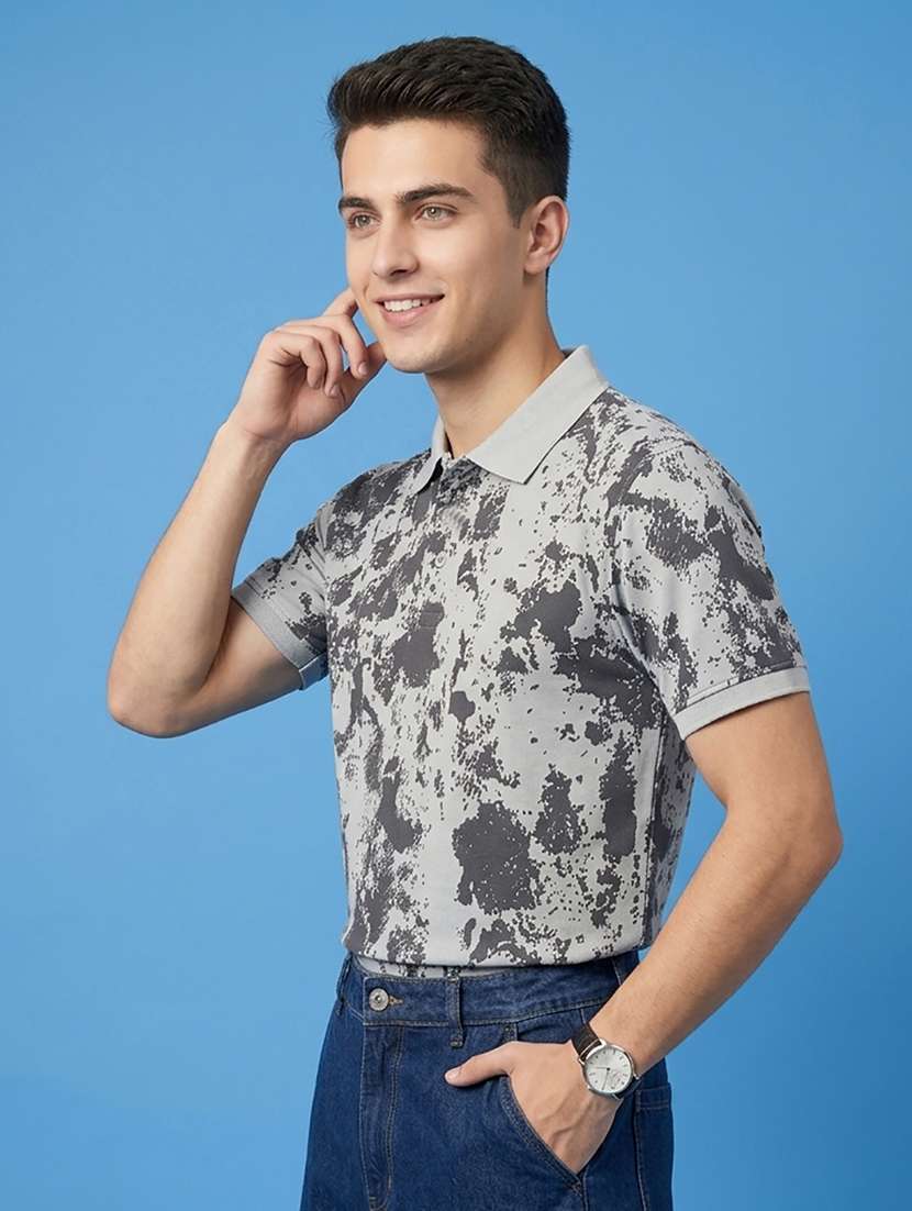 men printed short sleeve regular fit polo t-shirt - 22486137 -  Standard Image - 2
