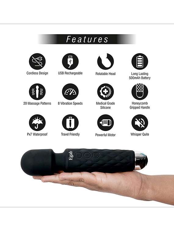 cordless rechargeable personal wand full body massager pain relief machine(color may vary) - 22486170 -  Standard Image - 2
