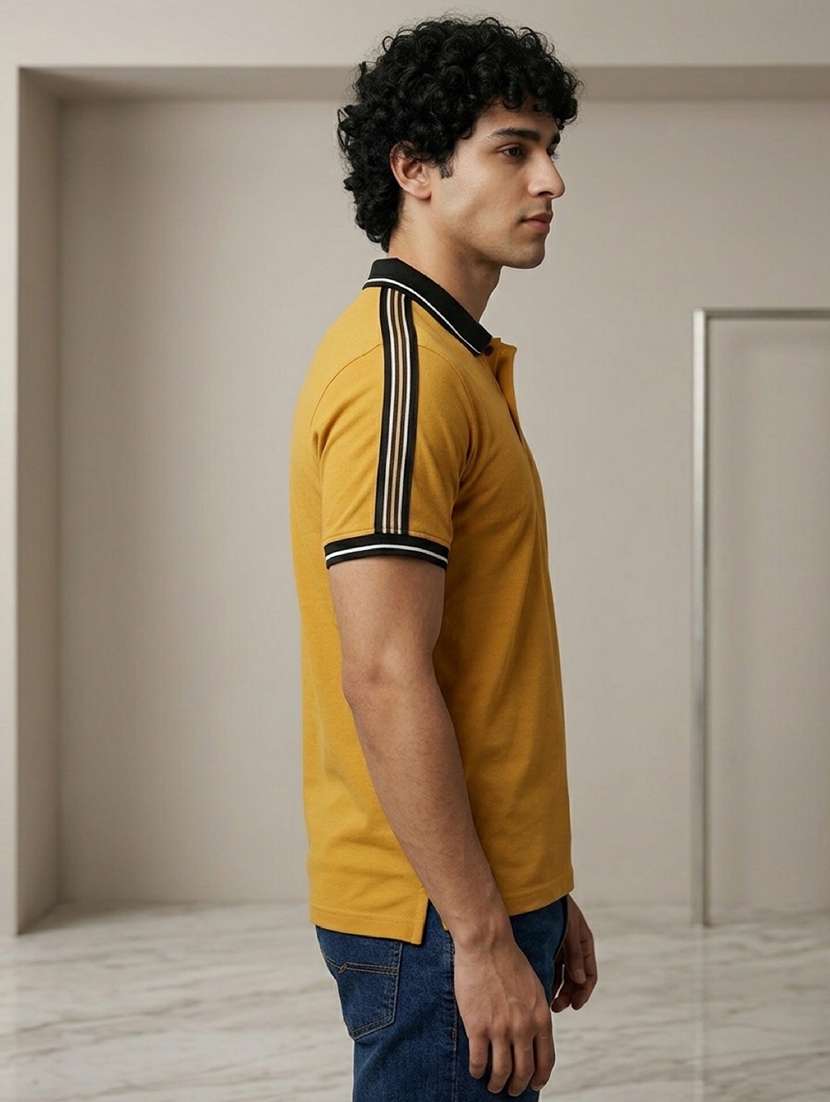 men solid short sleeve regular fit polo t-shirt - 22486172 -  Standard Image - 2