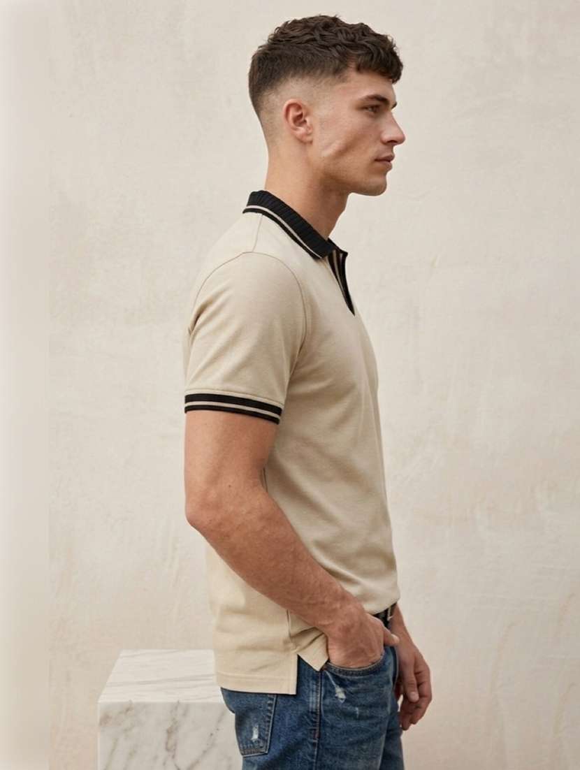 men solid short sleeve regular fit polo t-shirt - 22486176 -  Standard Image - 2
