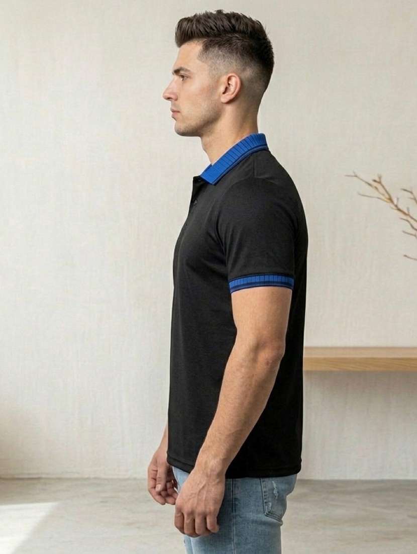 men solid short sleeve regular fit polo t-shirt - 22486177 -  Standard Image - 2