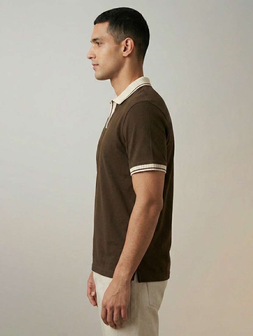 men solid short sleeve regular fit polo t-shirt - 22486179 -  Standard Image - 2