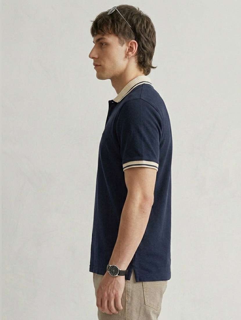 men solid short sleeve regular fit polo t-shirt - 22486183 -  Standard Image - 2