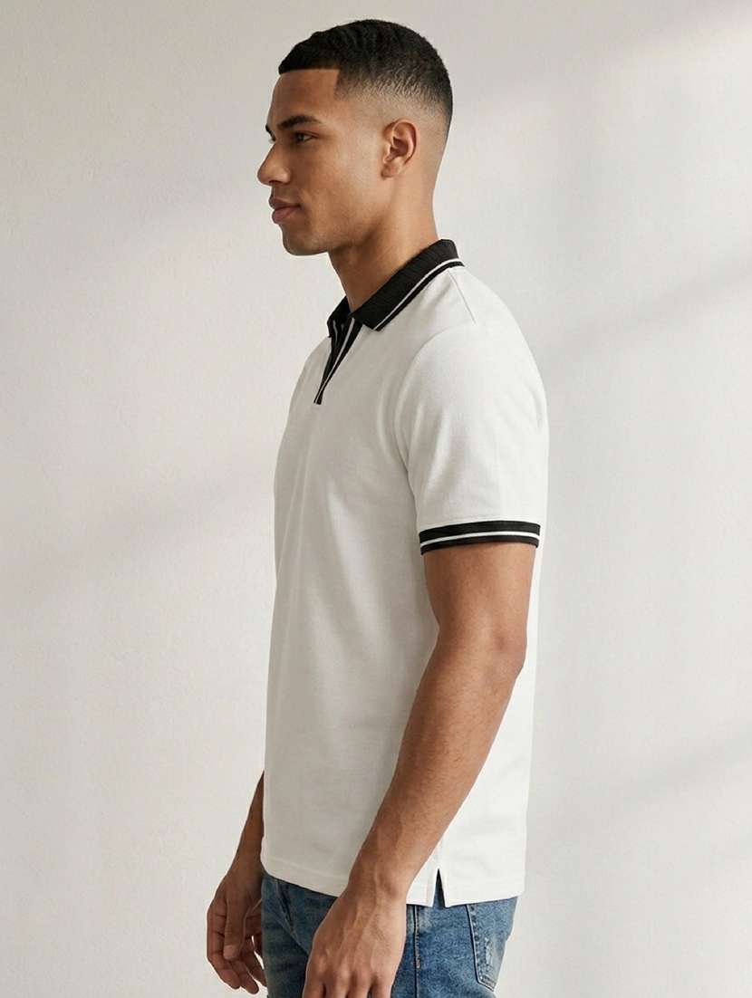 men solid short sleeve regular fit polo t-shirt - 22486186 -  Standard Image - 2