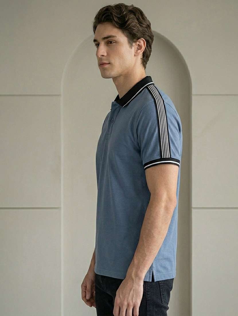 men solid short sleeve regular fit polo t-shirt - 22486187 -  Standard Image - 2