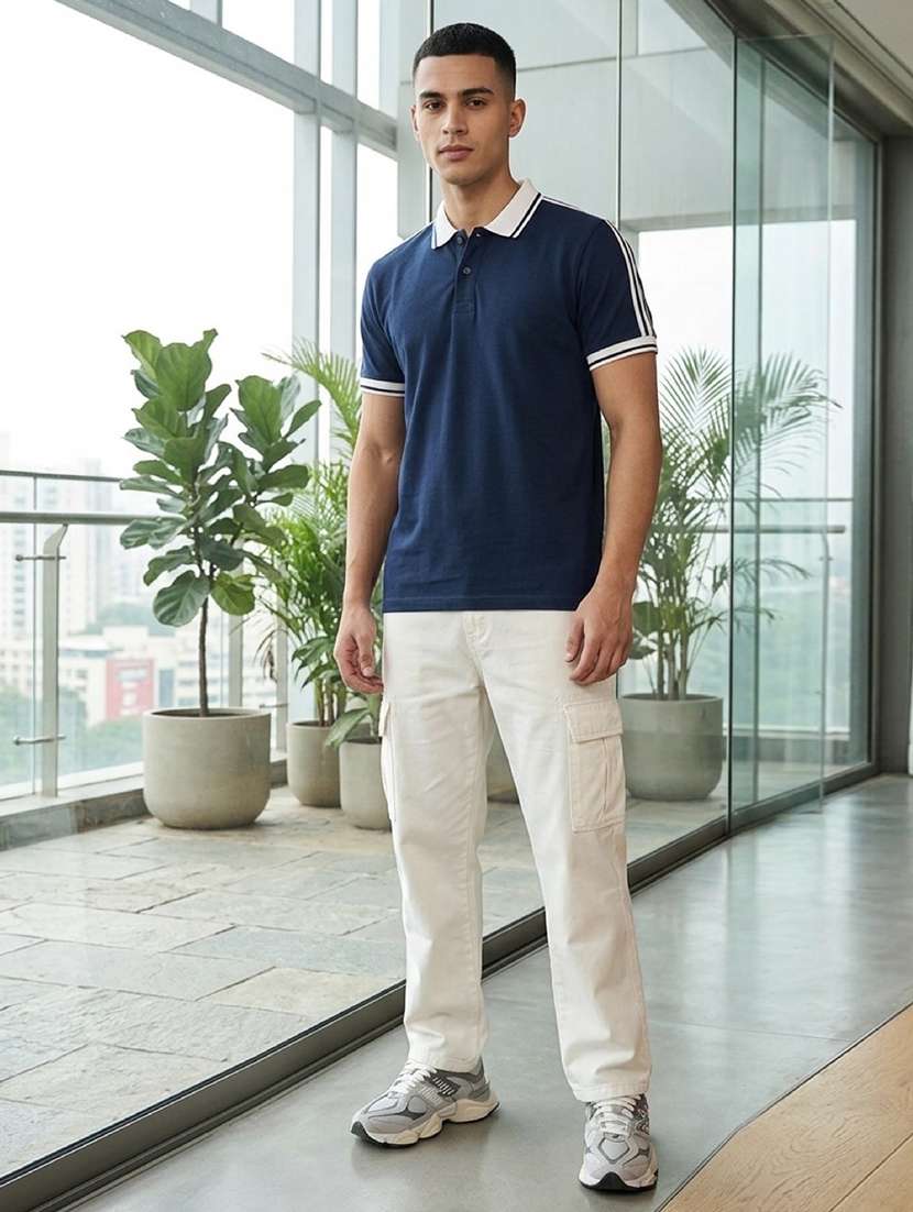 men solid short sleeve regular fit polo t-shirt - 22486189 -  Standard Image - 2