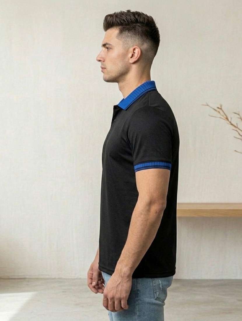men solid short sleeve regular fit polo t-shirt - 22486193 -  Standard Image - 2
