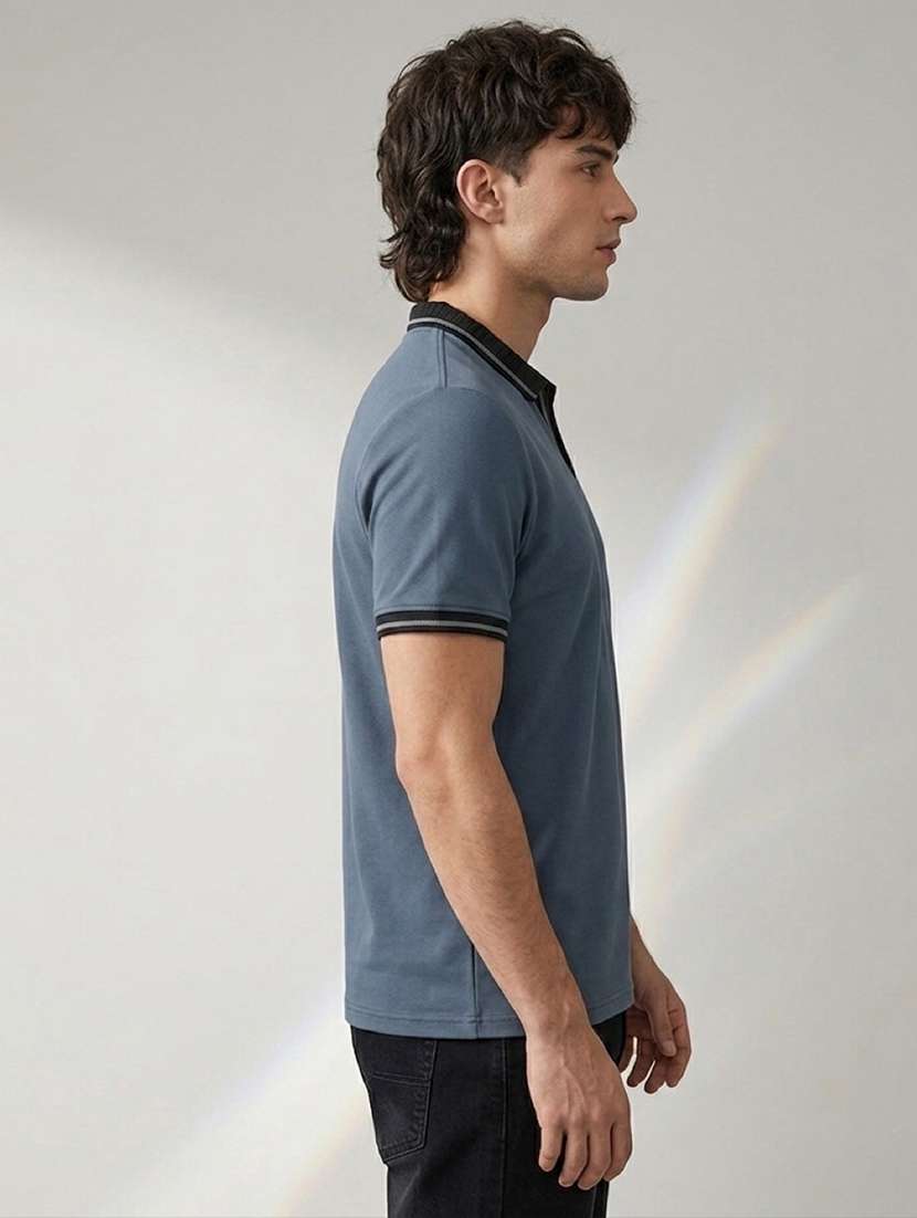 blue cotton plain tshirt - 22486196 -  Standard Image - 2