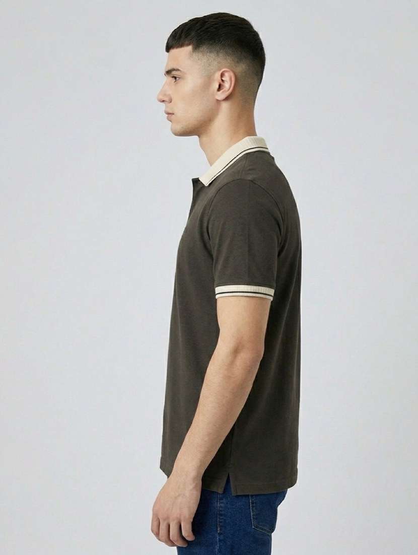 men solid short sleeve regular fit polo t-shirt - 22486197 -  Standard Image - 2