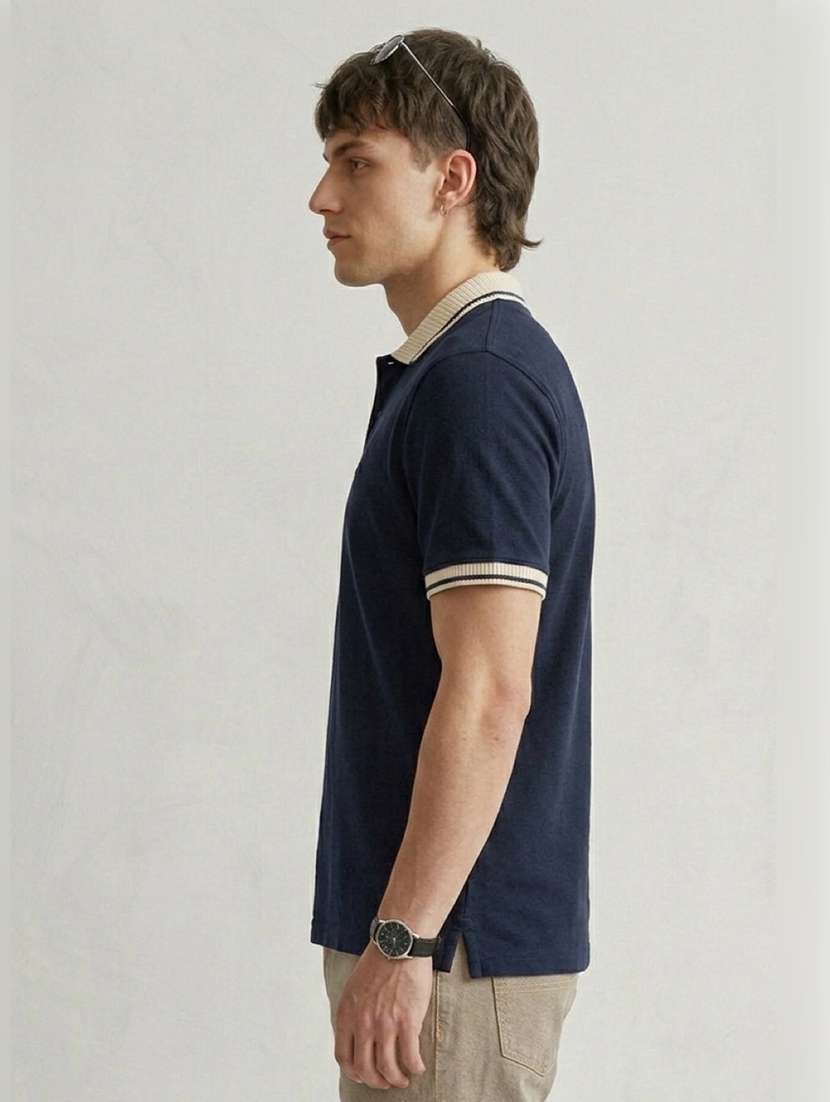 men solid short sleeve regular fit polo t-shirt - 22486199 -  Standard Image - 2
