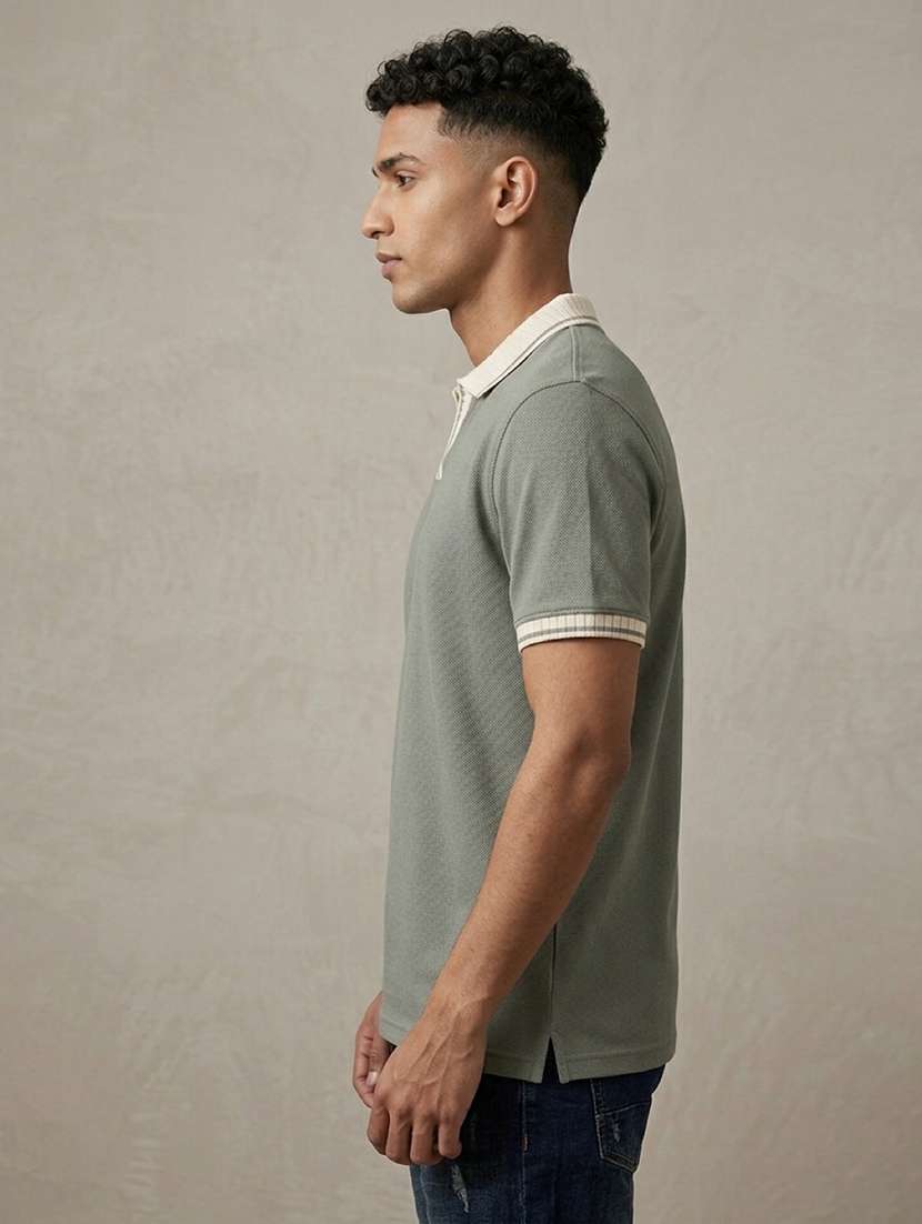 green cotton plain tshirt - 22486200 -  Standard Image - 2