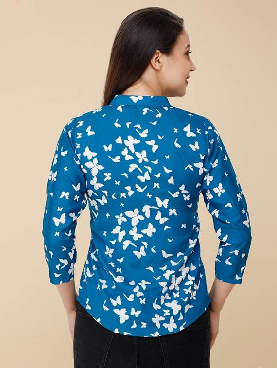 girls print poly crepe shirt - 22486220 -  Standard Image - 2