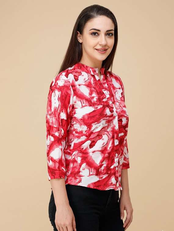 girls print poly crepe shirt - 22486221 -  Standard Image - 2