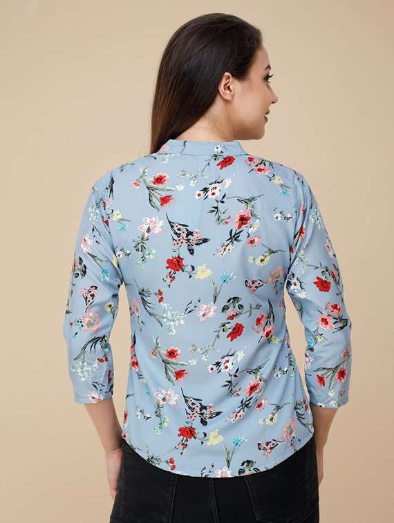 girls print poly crepe shirt - 22486222 -  Standard Image - 2