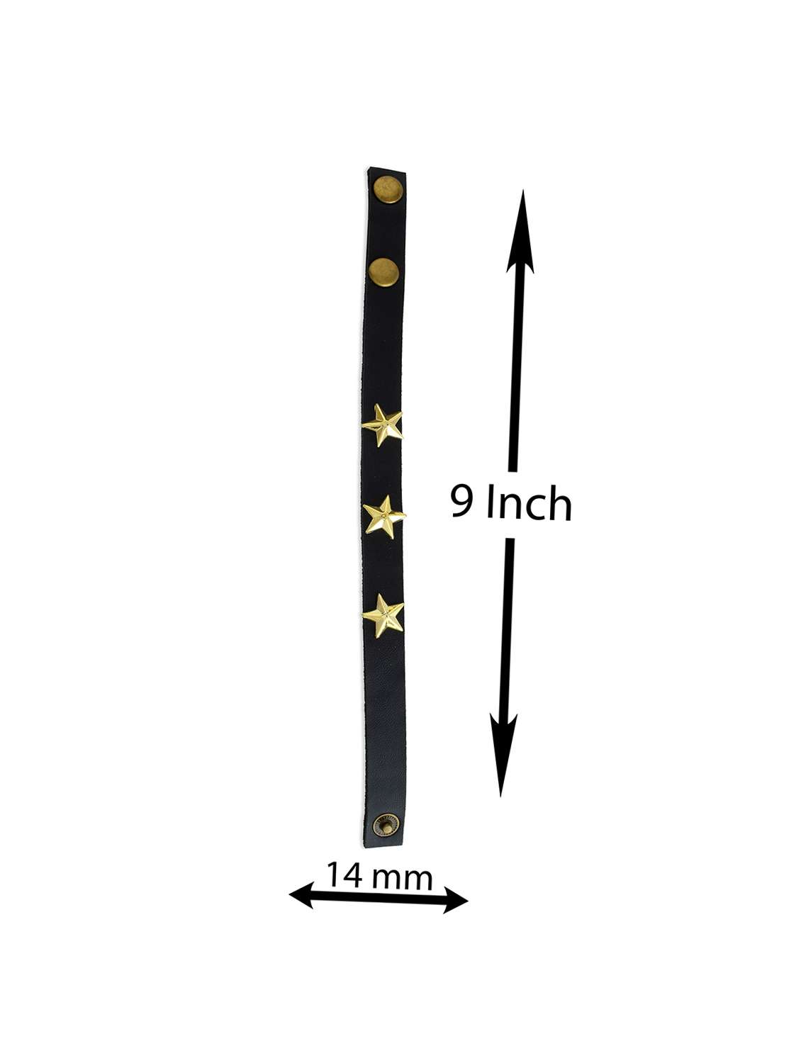  black leatherette star charm bangle bracelet - 22486256 -  Standard Image - 2