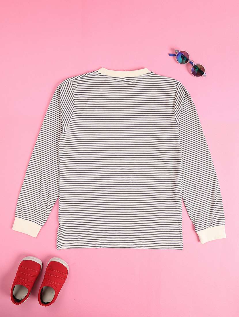 Boys Striped Long Sleeve T-shirt - 22486388 -  Standard Image - 2