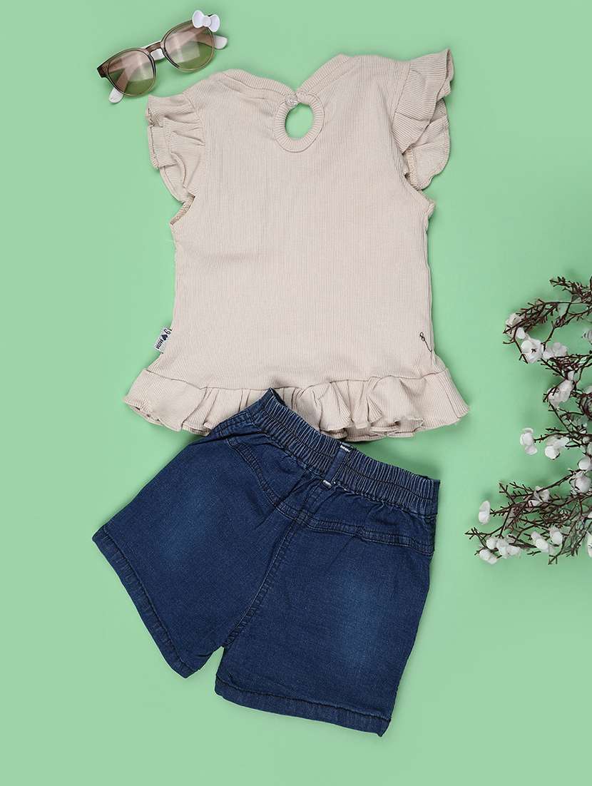girls printed short sleeves top and shorts set - 22486483 -  Standard Image - 2
