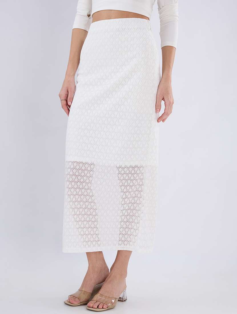 women white nylon pencil skirts skirt - 22486712 -  Standard Image - 2