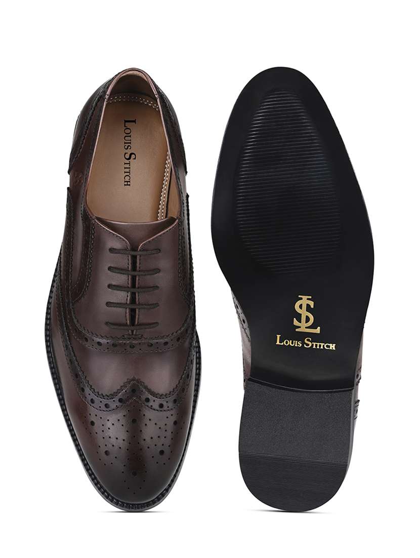 men brown lace-up brouge - 22486855 -  Standard Image - 2