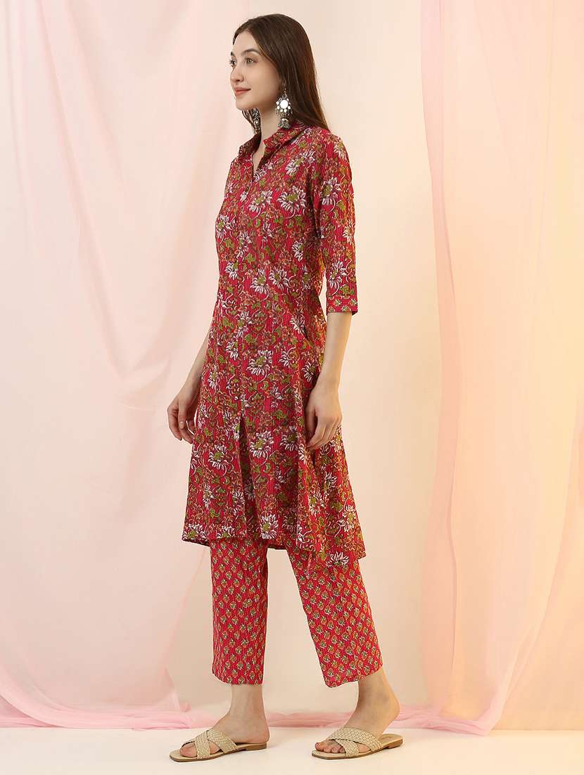 women pink kurta pant set ethnic suit - 22486919 -  Standard Image - 2